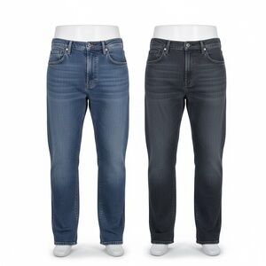 Lot of 2 True Nation Jeans Athletic Fit Stretch Denim Cotton Blue Men Size 44x30